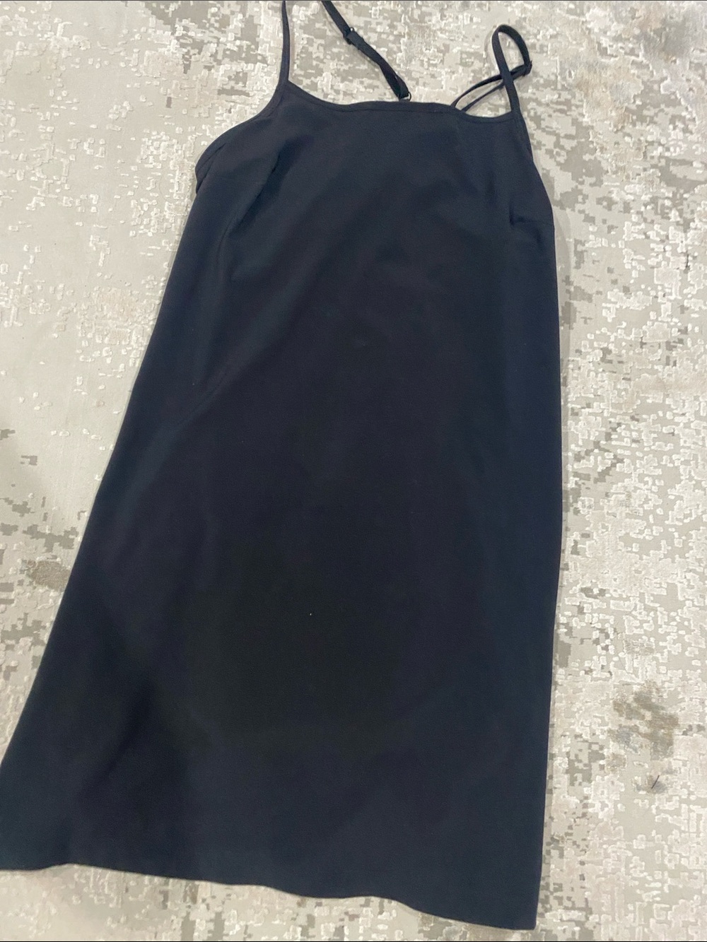 all in motion Black Mini Slip skirt with shorts and adjustable Spaghetti Strap